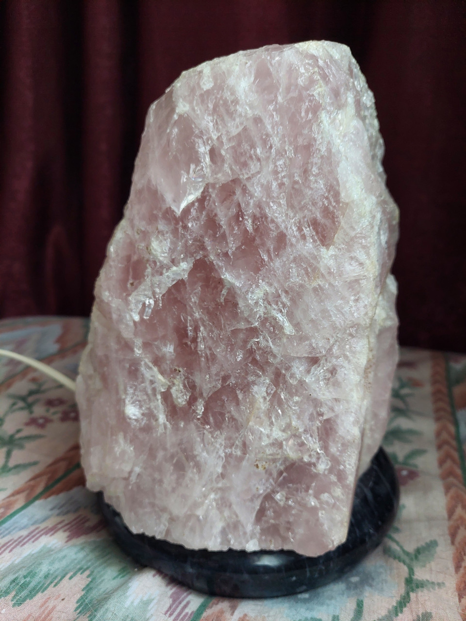 Лампа рожевий кварц. Лампа з натурального рожевого кварцу. Німеччина., фото 1