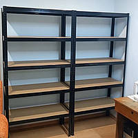 Стелаж металевий 180х90х40 см збірний Польща, міцний складаний стелаж для дому офісу гаража поличний