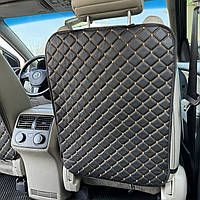 Захисна накидка на сидіння автомобіля від дітей від бруду з ніг дитини з перфорованої екошкіри Чорна