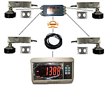 Комплект обладнання до 1000кг (ZEMIC MB7/Т7Е +LOCOSC LP7110 4шт +кабель +суматор) для виготовлення ваг, фото 5