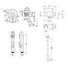 Комплект для гігієнічного душу Qtap Spring Chrome: Змішувач QTSPRCRM + Під'єднання з тримачем QTCRMBH030, фото 2