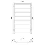 Рушникосушарка UNIO LT W 900-500-8 Драбинка Трапеція вода - 33442-01, фото 4