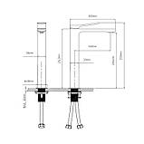 Змішувач для раковини Qtap Slavonice високий QTSLA1042H103B Black Matt, фото 3