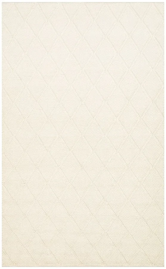 Килим ручної роботи Jade Diamond Cream білий прямокутний 80*150 см