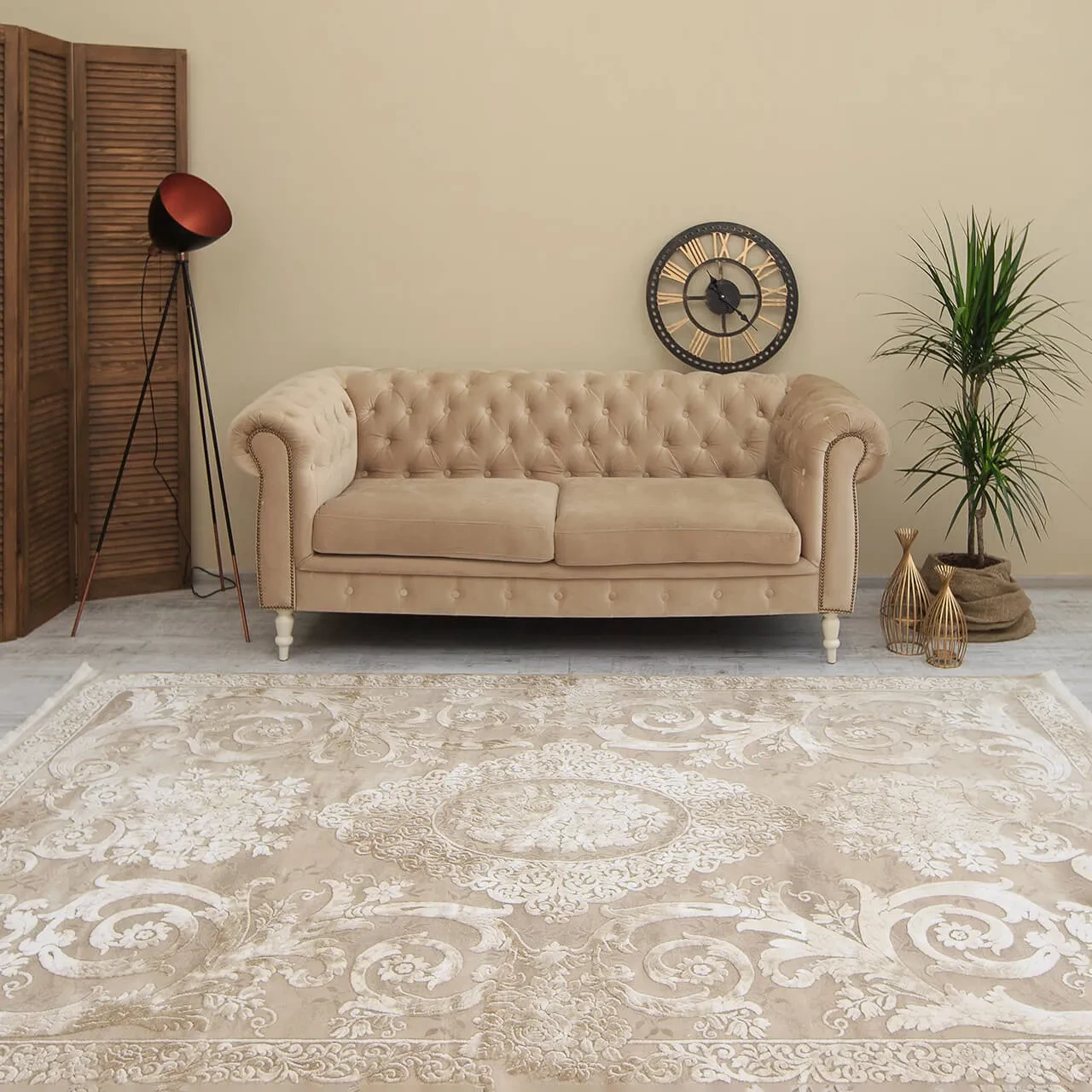 Килим Nessa R125B nsb11 beige beige бежево-коричневий прямокутний 160*230 см, фото 1