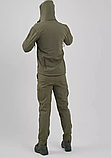 Флісовий польовий костюм теплий Softshell Олива з капюшоном ТМ, фото 2