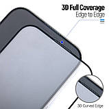 Захисне 3D скло Blueo Hot Bending для Apple iPhone 16 Pro Max (6.9") (+ аппликатор) Чорний, фото 4