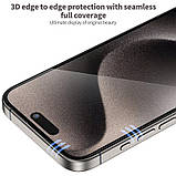 Захисне 3D скло Blueo Hot Bending для Apple iPhone 16 Pro Max (6.9") (+ аппликатор) Чорний, фото 5