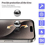 Захисне 3D скло Blueo Hot Bending для Apple iPhone 16 Pro Max (6.9") (+ аппликатор) Чорний, фото 6