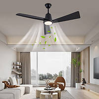 Сучасна 42-дюймова стельова лампа з вентилятором з дистанційним керуванням, двостороння лампа з вентилятором на стелі, три колірні