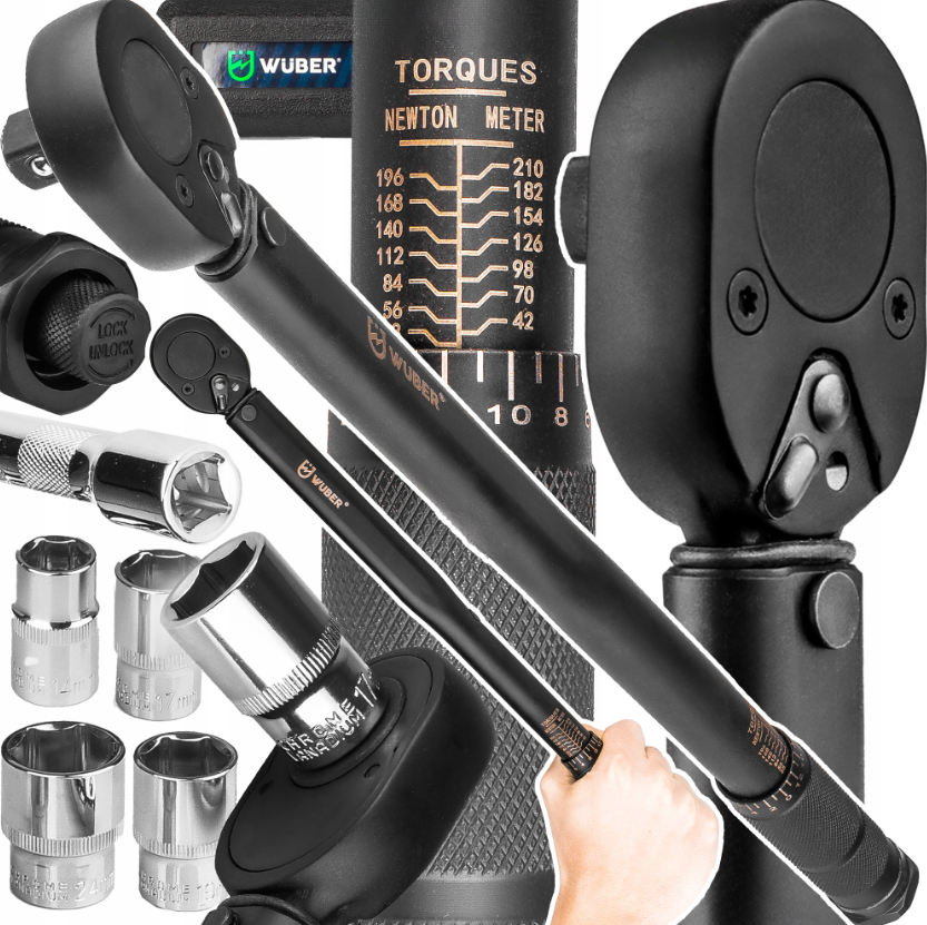 Динамометричний ключ 1/2 28-210нм Wuber (Польща), фото 1