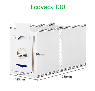 Аксесуари мішок для робота-пилососа Ecovacs Deebot Ozmo T30 OMNI T30 Pro OMNI DDX14  1шт
