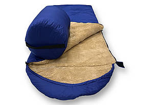 Дитячий туристичний спальний мішок синього кольору
