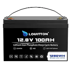 Акумулятор з зарядним Louitton LiFePO4 12V100AH (1280Wh) (літій-залізо-фосфатний акумулятор для ДБЖ (UPS)), фото 3