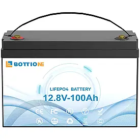 Акумулятор з зарядним Bottione LiFePO4 12.8V/100AH (1280W*h) (літій-залізо-фосфатний акумулятор для ДБЖ)