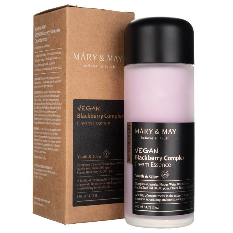 MARY&MAY Vegan Blackberry Complex Cream Essence Зволожувальна кремова есенція 140 мл