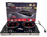 Двоконфоркова сенсорна електроплита Zepline ZP062 Настільна переносна інфрачервона для дому та дачі 4400 W, фото 6