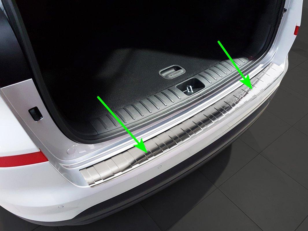 Захисна накладка на задній бампер для Hyundai Tucson III LIFT 2018-2020 /нерж.сталь/