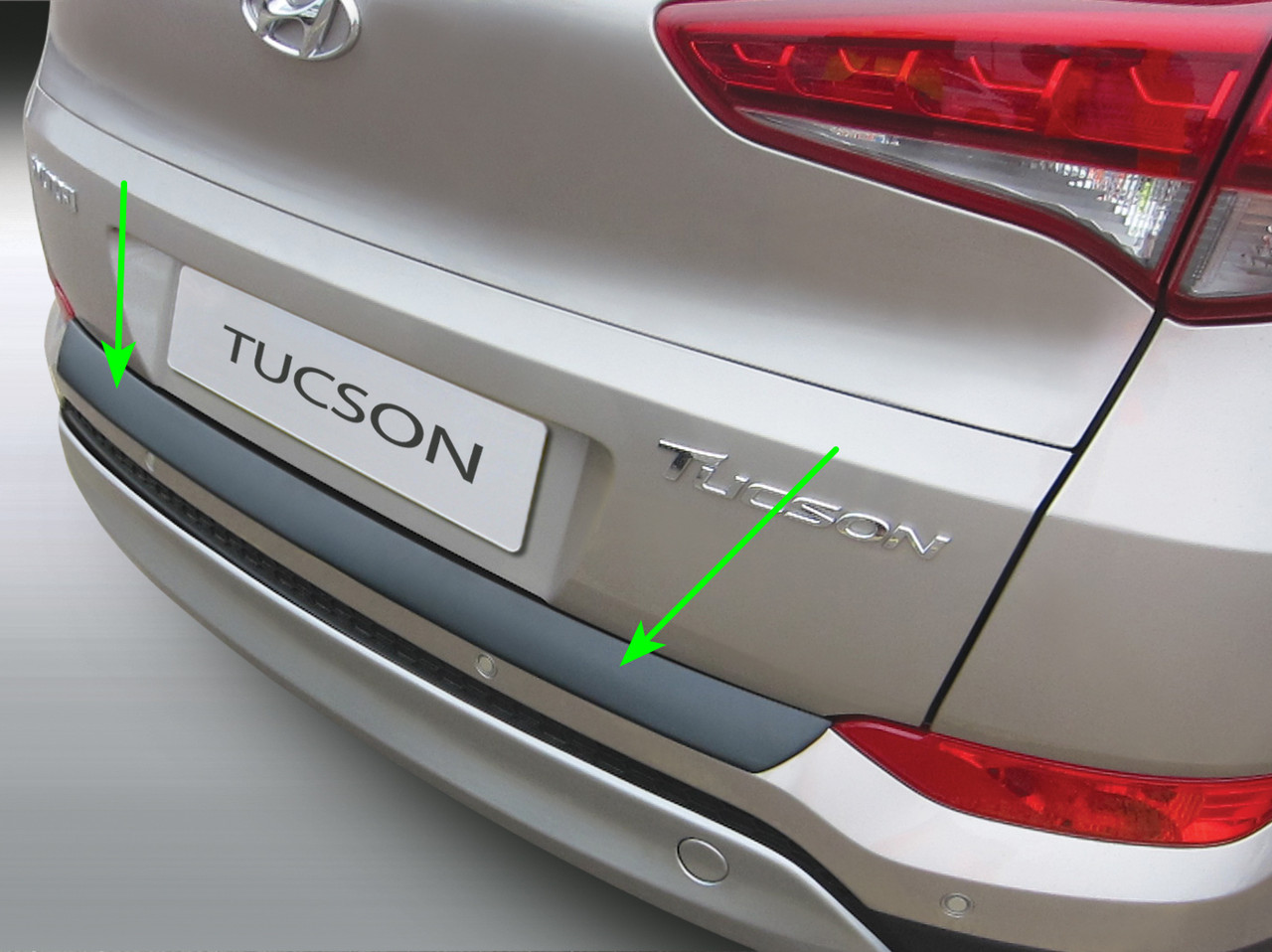 Пластикова захисна накладка на задній бампер для Hyundai Tucson 2015-2018