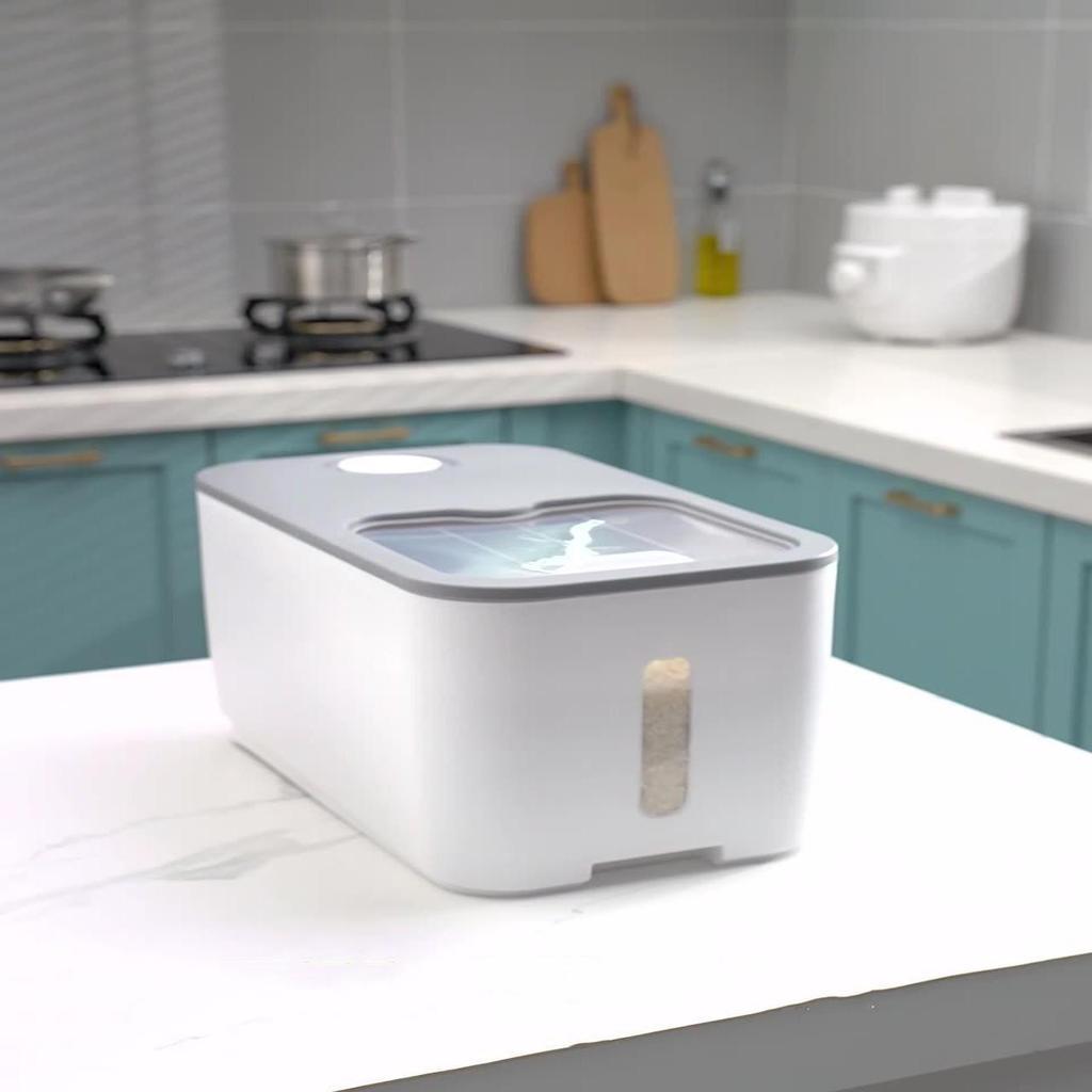 Бокс із висувною кришкою для зберігання борошна, сипучого, хімії 10kg, фото 1