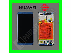 Дисплей Huawei Honor 9 Lite Blue (02351SNQ) сервісний оригінал у зборі з рамкою, акб і датчиками
