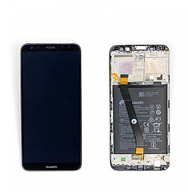 Дисплей Huawei Mate 10 lite Black (RNE-L21) 02351QCY сервісний оригінал з рамкою (зняти з подряпинами)