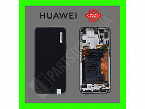 Дисплей Huawei P Smart Pro Black (02352YLP) сервісний оригінал у зборі з рамкою, акб і датчиками