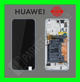 Дисплей Huawei P Smart Pro Blue (02352HRD) сервісний оригінал у зборі з рамкою, акб і датчиками