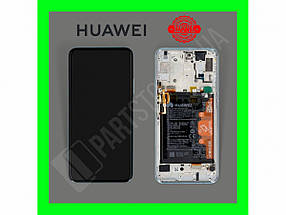 Дисплей Huawei P Smart Pro Breathing Crystal (02353HRD) сервісний оригінал у складі з рамкою, акб і датчиками