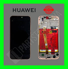 Дисплей Huawei P20 Lite/ Nova 3e Pink (02351XUB) сервісний оригінал у складі з рамкою, акб і датчиками