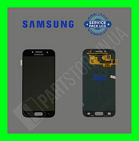 Дисплей Samsung A320 Black A3 2017 (GH97-19732A) сервісний оригінал (знятий з апарата)