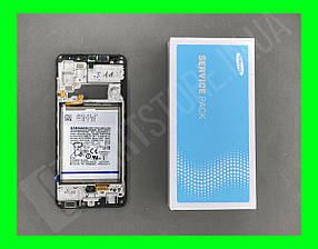 Дисплей Samsung A325 Black A32 2021 (GH82-25611A) сервісний оригінал у складі з рамкою й акумулятором