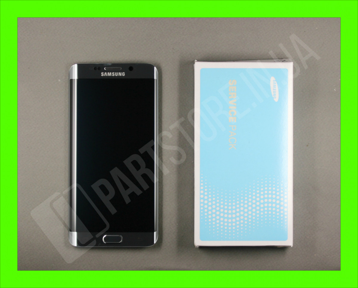 Дисплей Samsung G928 Silver S6 Edge Plus (GH97-17819D) сервісний оригінал у зборі з рамкою