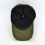 Класична зимова тактична комбінована бейсболка в камуфляжі олива з велкро і Тризубом, фото 10