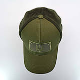 Класична зимова тактична комбінована бейсболка в камуфляжі олива з велкро і Тризубом, фото 9