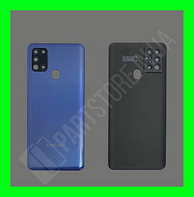 Кришка Samsung A21s A217 Blue зі склом камери