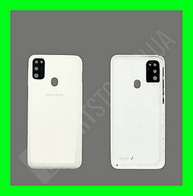Кришка Samsung M30s M307 White зі склом камери