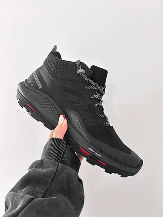 Зимові Чоловічі Кросівки Salomon Outpulse Gore-Tex High Black / Саломон Аутпульс Гор Текс Високі Чорні, фото 1