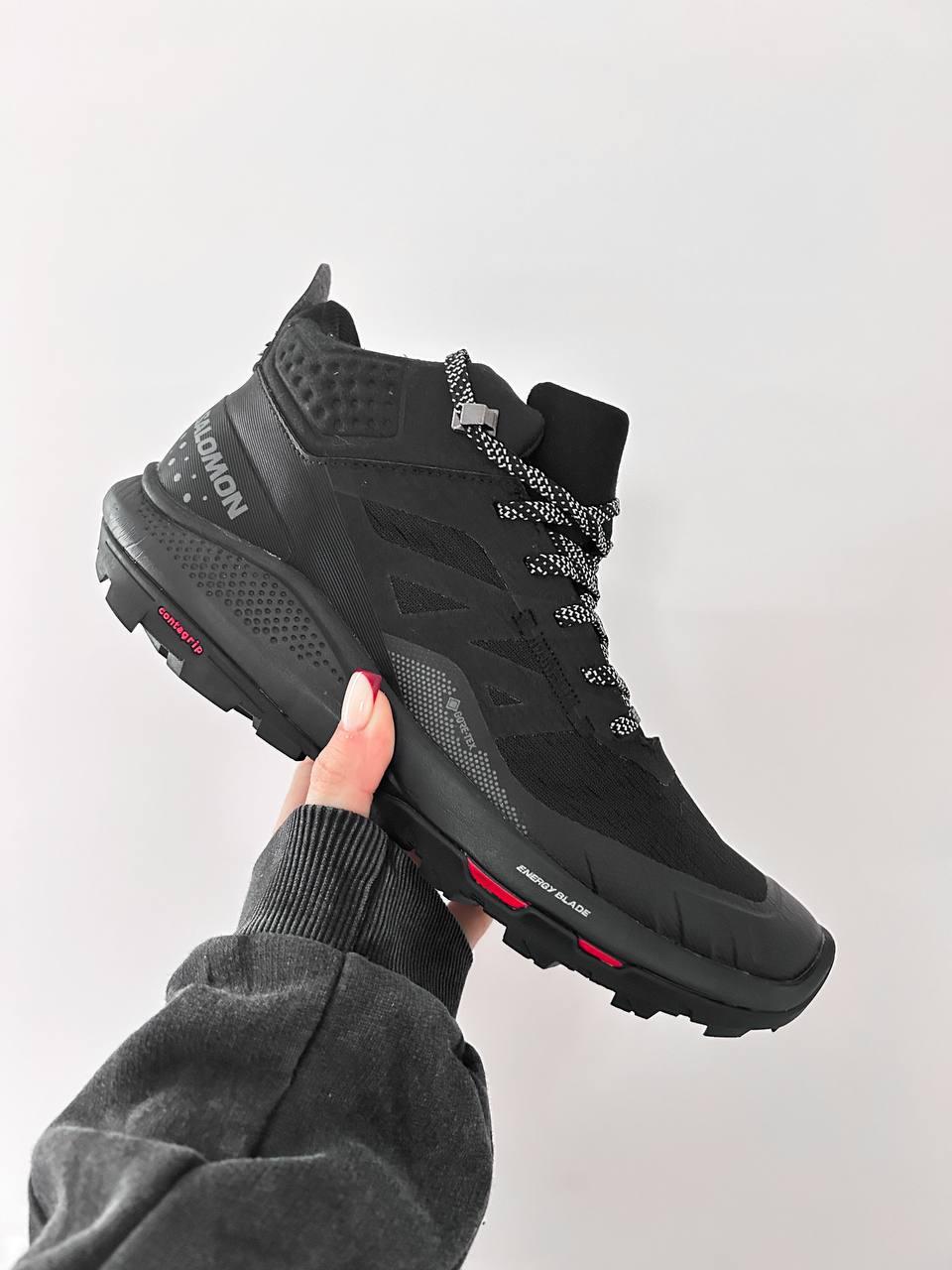 Зимові Чоловічі Кросівки Salomon Outpulse Gore-Tex High Black / Саломон Аутпульс Гор Текс Високі Чорні