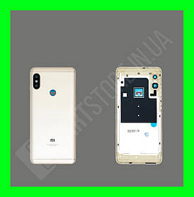 Кришка Xiaomi Redmi Note 5 / Note 5 Pro Gold зі склом камери