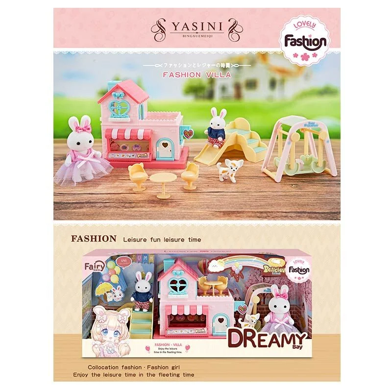 Меблі для ляльок Будиночок з флоксовими зайками, фото 1