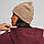 Шапка спортивна Puma ARCHIVE heather beanie 021739 24 (бежева, акрил, тепла, зимова, логотип пума), фото 5