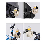 Універсальний підстаканник для дитячої коляски, тримач для пляшки з водою, «два в одному». Колір бежевий ( 80182), фото 5