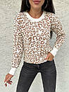 Жіночий в'язаний светр у леопардовий принт 9sv3380, фото 5