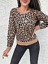 Жіночий в'язаний светр у леопардовий принт 9sv3380, фото 6
