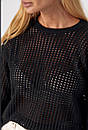 Прозора в'язана кофта в сітку вільного фасону (р. S-L) 14sv3386, фото 5