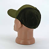 Класична зимова тактична комбінована бейсболка в камуфляжі олива з велкро і Тризубом, фото 6