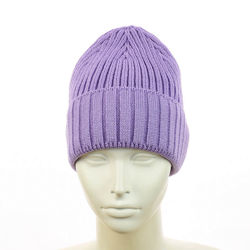 Зимняя шапка-біні "Катрін" бузковий