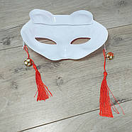 Маска Кіцуне Японської Лиси Kitsune червона MS-1672 18х17 см Червоний (KG-11940), фото 5