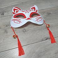 Маска Кіцуне Японської Лиси Kitsune червона MS-1672 18х17 см Червоний (KG-11940), фото 4